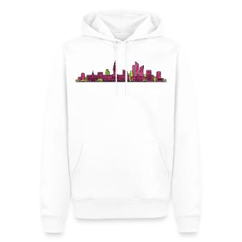 Lille City Skyline Glockenturm Moderne Linienkunst - Männer Premium Bio Hoodie - Weiß - Vorne - Nico (187cm)