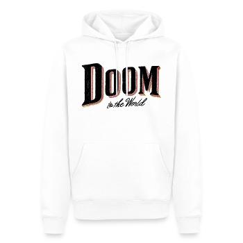 Le destin au monde - Sweat à capuche Premium bio Homme - blanc - Devant - Nico (187cm)