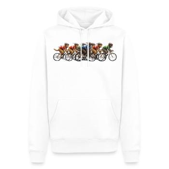 Vélo de route Vélo Vélo Sport Vélo VTT - Sweat à capuche Premium bio Homme - blanc - Devant - Nico (187cm)