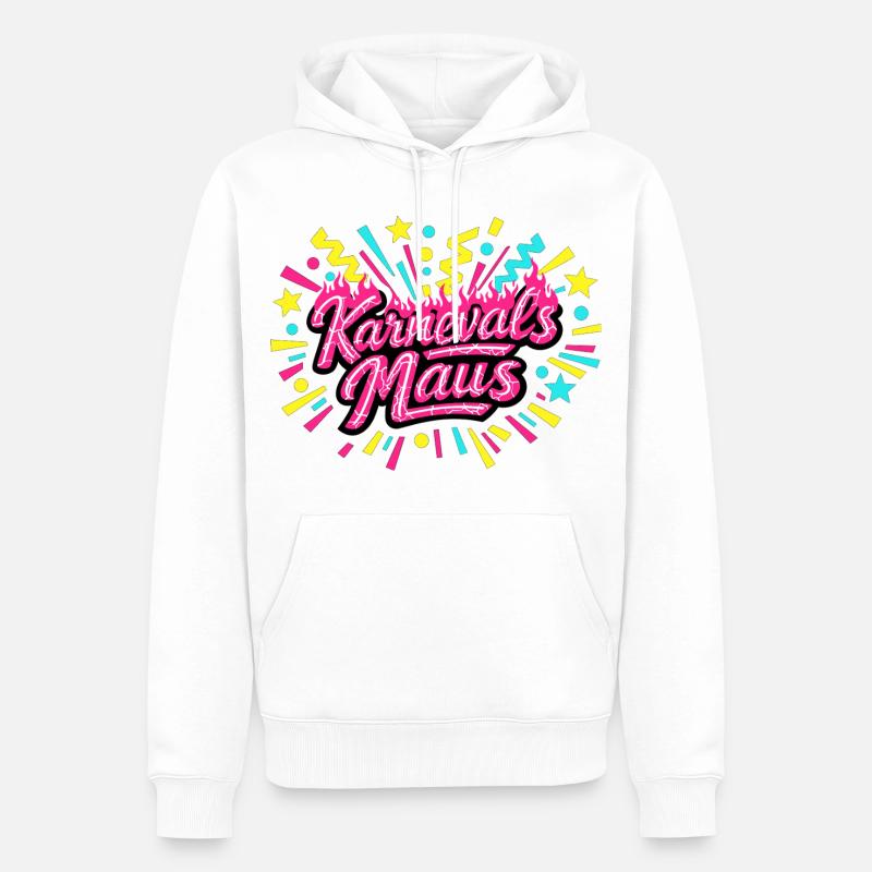 Souris de Carnaval - Cadeau de Carnaval - Sweat à capuche Premium bio Homme - blanc