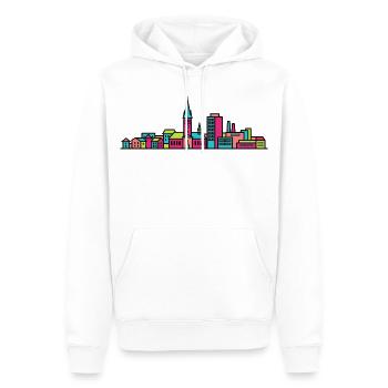 Winterthur City Skyline Moderne Linienkunst - Männer Premium Bio Hoodie - Weiß - Vorne - Nico (187cm)