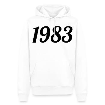 1983 Vintage 1983 Retro Geburtstag 1983 Geschenk - Männer Premium Bio Hoodie - Weiß - Vorne - Nico (187cm)