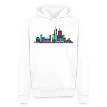 Adelaide City Skyline Kathedrale Moderne Linienkunst - Männer Premium Bio Hoodie - Weiß - Vorne - Nico (187cm)