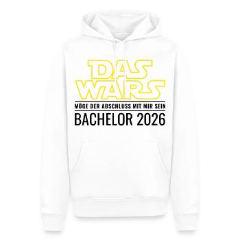 Bachelor 2026 Das wars Möge Abschluss mit mir sein - Männer Premium Bio Hoodie - Weiß - Vorne - Nico (187cm)