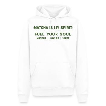 Le matcha est mon énergie spirituelle pour votre âme Amoureux du matcha - Sweat à capuche Premium bio Homme - blanc - Devant - Nico (187cm)