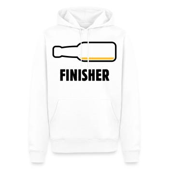 Finisher (beer / beer / beer drinker / POS 2C) - Men’s Premium Organic Hoodie - white - Front - Nico (187cm)