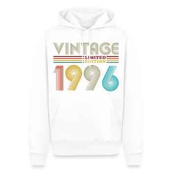 1996 Vintage Cadeau D'anniversaire Homme Femme - Sweat à capuche Premium bio Homme - blanc - Devant - Nico (187cm)