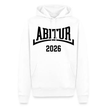 Abitur 2026 (Abiturient / Abi 26 / Konkav / B) - Männer Premium Bio Hoodie - Weiß - Vorne - Nico (187cm)