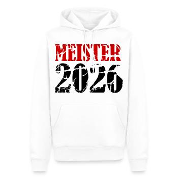 Meister 2026 Meisterschaft - Männer Premium Bio Hoodie - Weiß - Vorne - Nico (187cm)