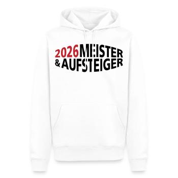 Champion and promoted team 2026 - Men’s Premium Organic Hoodie - white - Front - Nico (187cm)