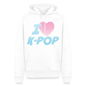 Ich liebe K-Pop - Männer Premium Bio Hoodie - Weiß - Vorne - Nico (187cm)