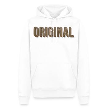 Police originale : Unique, confiant Einmali - Sweat à capuche Premium bio Homme - blanc - Devant - Nico (187cm)