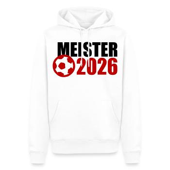 Champion 2026 Championship - Sweat à capuche Premium bio Homme - blanc - Devant - Nico (187cm)