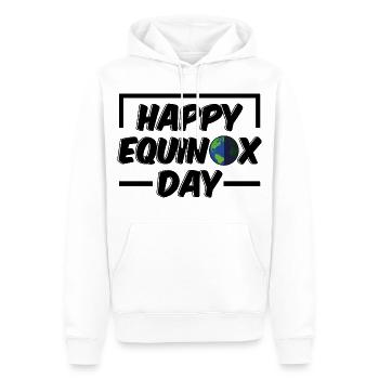 Joyeux jour de l’équinoxe Bénédictions d’Ostara - Sweat à capuche Premium bio Homme - blanc - Devant - Nico (187cm)