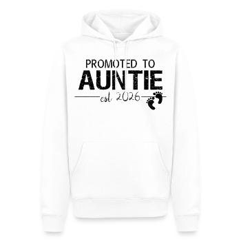 Promue tante tante 2026 Tante Cadeau - Sweat à capuche Premium bio Homme - blanc - Devant - Nico (187cm)