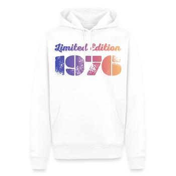 Vintage 1976 - Männer Premium Bio Hoodie - Weiß - Vorne - Nico (187cm)
