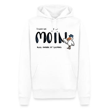 Moin Küstenseemöwe im Sailor-Style - Männer Premium Bio Hoodie - Weiß - Vorne - Nico (187cm)