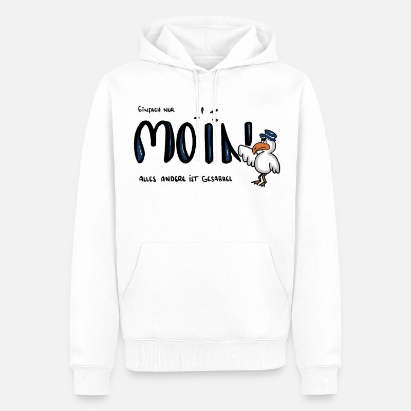 Moin Küstenseemöwe im Sailor-Style - Männer Premium Bio Hoodie - Weiß