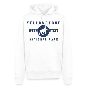 Yellowstone-Nationalpark gegründet 1872 - Männer Premium Bio Hoodie - Weiß - Vorne - Nico (187cm)