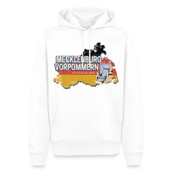 Mecklenburg-Vorpommern Deutschland Bundesland - Männer Premium Bio Hoodie - Weiß - Vorne - Nico (187cm)