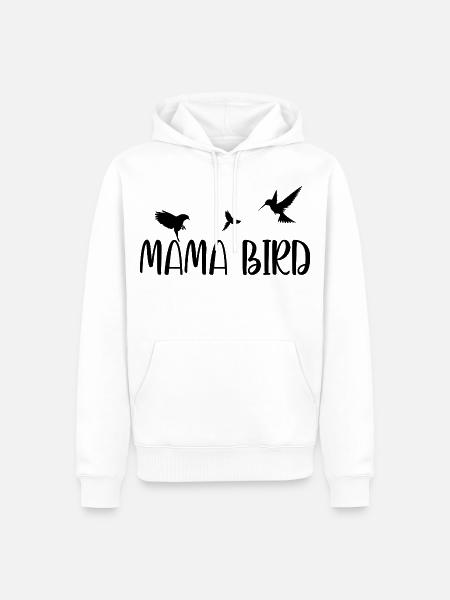 Mama Bird süßes Mama-T-Shirt - Männer Premium Bio Hoodie - Weiß