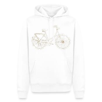 Vélo Rétro City Bike offert style Dutch Bike - Sweat à capuche Premium bio Homme - blanc - Devant - Nico (187cm)