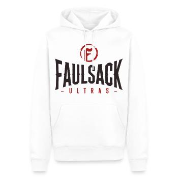 Faulsack BLACK - Männer Premium Bio Hoodie - Weiß - Vorne - Nico (187cm)