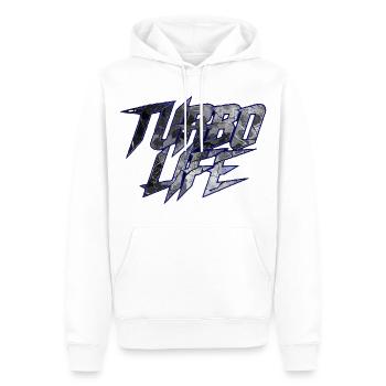 Turbo Life Camouflage Motiv für Turbo Schrauber - Männer Premium Bio Hoodie - Weiß - Vorne - Nico (187cm)