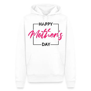 Happy Mothers Day Elegant Pink Script Design - Men’s Premium Organic Hoodie - white - Front - Nico (187cm)