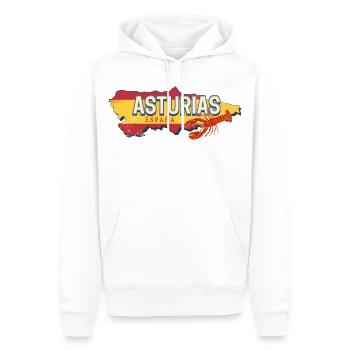 Asturien Spanien Retro Region Landkarte Souvenir - Männer Premium Bio Hoodie - Weiß - Vorne - Nico (187cm)