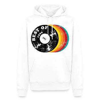 30e anniversaire du millésime 1996 - Sweat à capuche Premium bio Homme - blanc - Devant - Nico (187cm)