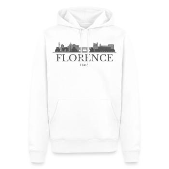 Florenz Skyline, Italien, Florenz-Silhouette - Männer Premium Bio Hoodie - Weiß - Vorne - Nico (187cm)