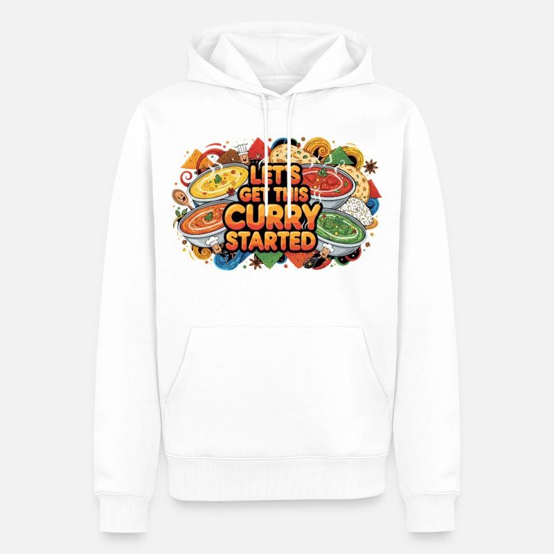 Let's get Curry started - Männer Premium Bio Hoodie - Weiß
