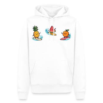 Früchte Cocktail Surfer: Tropischer Sommer Spaß - Männer Premium Bio Hoodie - Weiß - Vorne - Nico (187cm)