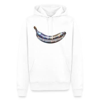 Disco Banana - Men’s Premium Organic Hoodie - white - Front - Nico (187cm)