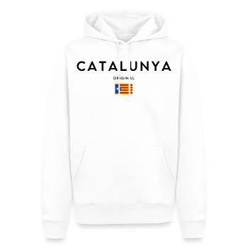 Catalan pride, minimalist elegant design - Men’s Premium Organic Hoodie - white - Front - Nico (187cm)