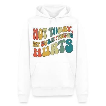 Nicht heute. Mein Alles tut weh. Fibromyalgie. - Männer Premium Bio Hoodie - Weiß - Vorne - Nico (187cm)