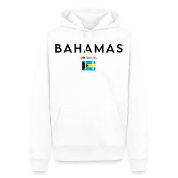 Bahamianischer Stolz, minimalistisches, elegantes Design - Männer Premium Bio Hoodie - Weiß - Vorne - Nico (187cm)