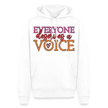 Jeder verdient einen Sprachtherapeuten für Sprachtherapie - Männer Premium Bio Hoodie - Weiß - Vorne - Nico (187cm)