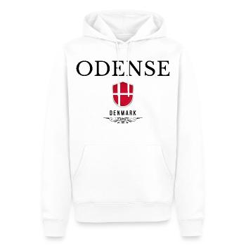 Odense-Souvenir, elegantes Odense-Design - Männer Premium Bio Hoodie - Weiß - Vorne - Nico (187cm)