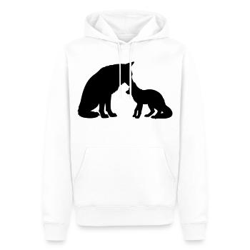T-Shirt Loup Famille – Wolf Family Bond - Männer Premium Bio Hoodie - Weiß - Vorne - Nico (187cm)