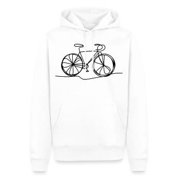 Bicycle Cycling Cyclist - Men’s Premium Organic Hoodie - white - Front - Nico (187cm)