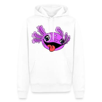 Frecher Axolotl mit Zunge - Männer Premium Bio Hoodie - Weiß - Vorne - Nico (187cm)