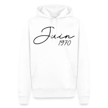Geburtstag 1970 Juni 1970 Geschenk Juni 1970 - Männer Premium Bio Hoodie - Weiß - Vorne - Nico (187cm)