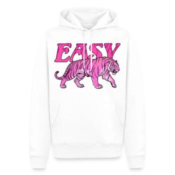 Easy Tiger Retro-Kunst - Männer Premium Bio Hoodie - Weiß - Vorne - Nico (187cm)