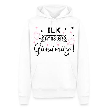Erster Muttertag Türkisch - Männer Premium Bio Hoodie - Weiß - Vorne - Nico (187cm)
