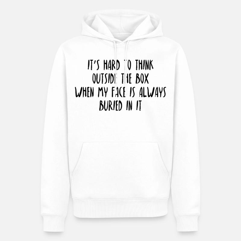 Humour Sarcasme Pensée Créative Drôle - Sweat à capuche Premium bio Homme - blanc