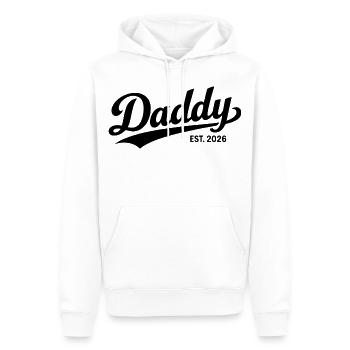 Papas 2026er Papa als frischgebackener Vater Geschenk - Männer Premium Bio Hoodie - Weiß - Vorne - Nico (187cm)