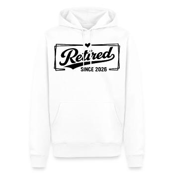 Legendärer ehemaliger Schlagzeuger, der noch im Rhythmus ist - Männer Premium Bio Hoodie - Weiß - Vorne - Nico (187cm)