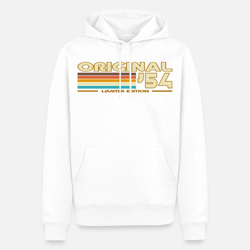 Original 54 Arcenciel Rétro - Sweat à capuche Premium bio Homme - blanc